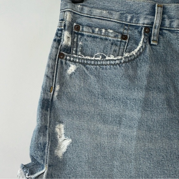 Agolde Parker Cut-Off Denim Short in Rapture Women Size 32 - Picture 3 of 10